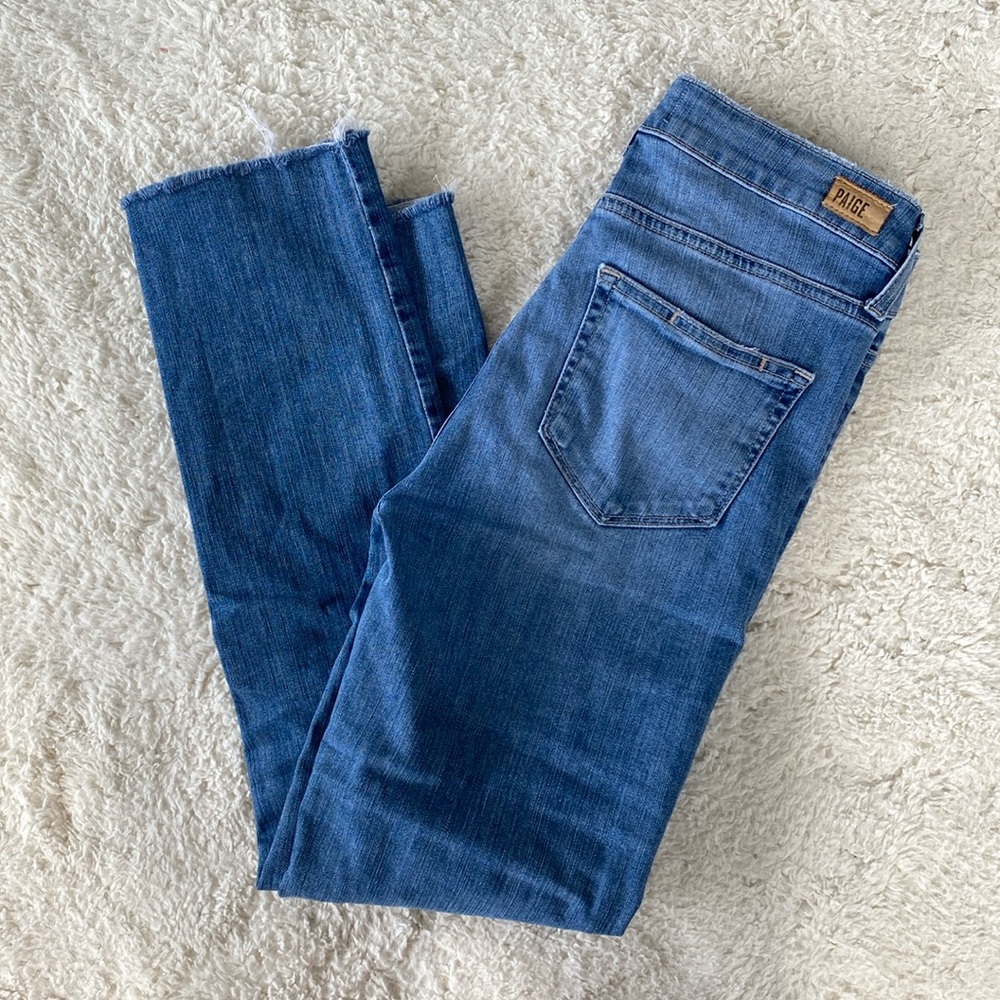 ❤️ Paige Dylan Straight Leg Distressed Jeans Size 26